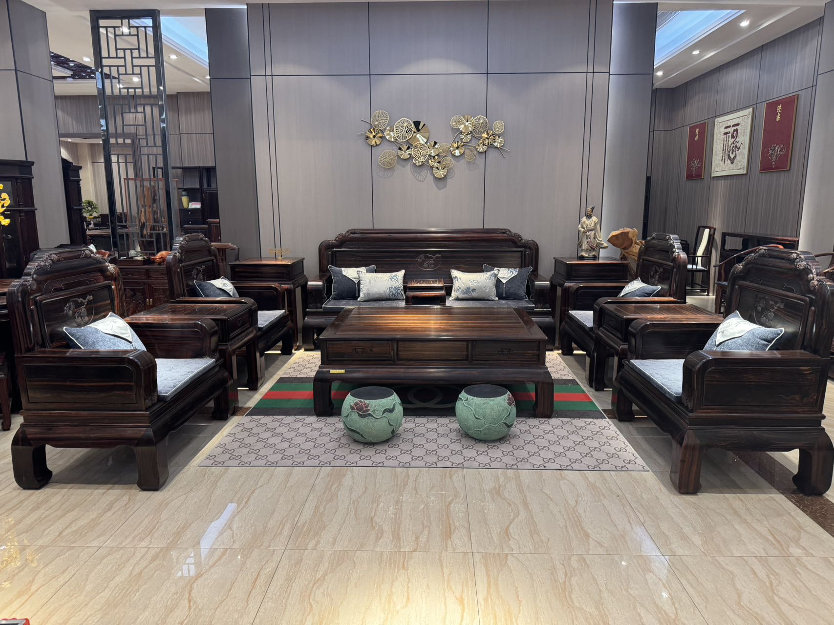 条纹乌木荔福雅韵沙发