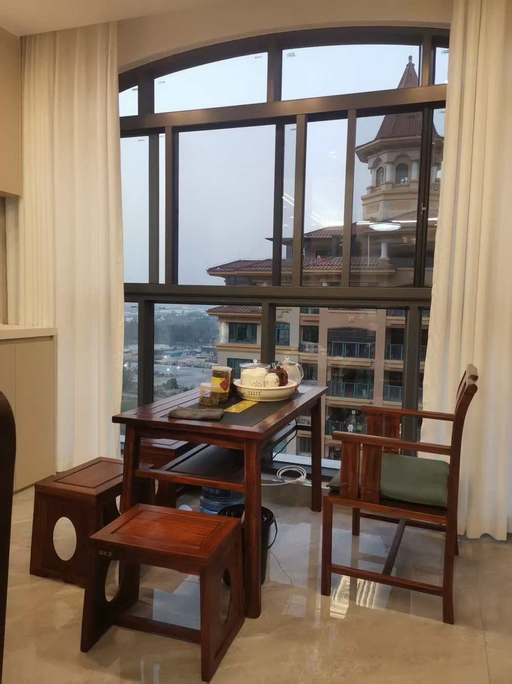 巴西红酸枝阳台小茶台